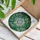 Shimmering Crystal Ball Faceted Crystals Succulent Green Plant Foliage Mosaic Home Decor Gift Stained Glass Suncatcher - 3
