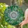 Shimmering Crystal Ball Faceted Crystals Succulent Green Plant Foliage Mosaic Home Decor Gift Stained Glass Suncatcher - 2