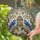 Blue Songbirds Birdcage Stone Wall Peach Flowers Autumn Leaves - Home Decor Gift for Bird Lovers Stained Glass Suncatcher - 2