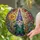 Gnome Tall Hat Long Beard Glowing Flower Blossoming Flora Garden - Gnome Lover Home Decor Gift Stained Glass Suncatcher - 2
