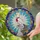 White Dove Golden Halo Pedestal Geometric Mosaic Starburst - Wildlife Lover Home Decor Gift Stained Glass Suncatcher - 2