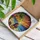 Loving Couple Beach Sunset Palm Tree Ocean Drums - Home Decor Gift for Couples Stained Glass Suncatcher - 3
