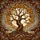 Ancient Tree Full Moon Glowing Leaves - Nature Lover Home Decor Gift Stained Glass Suncatcher - 5