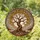 Ancient Tree Full Moon Glowing Leaves - Nature Lover Home Decor Gift Stained Glass Suncatcher - 1