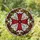 Pattee Cross Shield Jewel Lead Lines Glowing Translucent - Home Decor Gift Stained Glass Suncatcher - 1