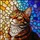 Luminous Yellow-Green Eyes Tiffany Glass Tabby Cat - Home Decor Gift for Cat Lover Stained Glass Suncatcher - 5