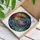 Golden Crescent Moon Rainbow Celestial Stars Sky - Home Decor Gift Stained Glass Suncatcher - 3