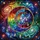 Golden Crescent Moon Rainbow Celestial Stars Sky - Home Decor Gift Stained Glass Suncatcher - 5