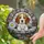 Beagle Puppy Daisy Pebbles Circular Stone Well - Home Decor Gift for Dog Lover Stained Glass Suncatcher - 2