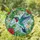 Ruby-throated Hummingbird Tropical Hibiscus Floral Botanical - Home Decor Gift for Bird Lover Stained Glass Suncatcher - 1