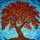Vibrant Stained Glass Tree Colorful Leaves Aqua Sky Mosaic - Indoor Home Decor Gift Stained Glass Suncatcher - 5