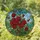 Deep Red Roses Bouquet Green Leaves Tiffany Style Window Decor Gift for Flower Lovers Stained Glass Suncatcher - 1