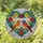 Colorful Lovebirds on Branch with Flowers Leaves Heart - Couples Home Decor Gift Stained Glass Suncatcher - 1