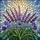 Lavender Bouquet Purple Blue Flowers Green Leaves Mosaic - Ethereal Home Decor Gift Stained Glass Suncatcher - 5