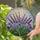 Lavender Bouquet Purple Blue Flowers Green Leaves Mosaic - Ethereal Home Decor Gift Stained Glass Suncatcher - 2