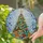 Christmas Tree Baubles Gift Boxes Golden Star Frosty Winter Sky - Christmas Home Decor Stained Glass Suncatcher - 2