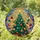 Decorated Christmas Tree Star Baubles Ornaments - Festive Holiday Home Decor Gift Stained Glass Suncatcher - 1