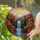 Waterfall Cascading Autumn Forest Mountains Sunrise - Home Decor Gift Stained Glass Suncatcher - 2