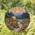 Mountain Sunset Wilderness Hiking Trail Backpack Boots Wildflowers - Outdoor Lover Gift Stained Glass Suncatcher - 1