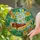 Sleeping Dachshund Hammock Tropical Flowers Home Decor Gift for Dog Owner Stained Glass Suncatcher - 2