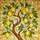 Gnarled Lemon Tree Branch Ripe Yellow Lemons Green Leaves White Blossoms - Home Decor Gift for Garden Lover Stained Glass Suncatcher - 5
