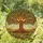 Ancient Tree of Life Rolling Hills Sunrise Sunset - Home Decor Gift Stained Glass Suncatcher - 1