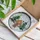 Gingerbread House Christmas Trees Candy Canes Snowy Winter Sky - Holiday Home Decor Gift Stained Glass Suncatcher - 3
