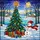 Christmas Tree Snowman Christmas Gifts Rustic Houses Golden Moon - Holiday Decor Gift Stained Glass Suncatcher - 5