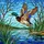 Male Mallard Drake Flying Over Water Marshland Sky - Home Decor Gift for Duck Lovers Stained Glass Suncatcher - 5