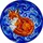 Stained Glass Fox Swirling Blue Waves - Home Decor Wildlife Lover Gift Stained Glass Suncatcher - 5