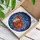 Stained Glass Fox Swirling Blue Waves - Home Decor Wildlife Lover Gift Stained Glass Suncatcher - 3