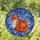 Stained Glass Fox Swirling Blue Waves - Home Decor Wildlife Lover Gift Stained Glass Suncatcher - 1