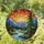 Tranquil River Valley Mountain Landscape Evergreen Tree Sunset Home Decor Gift Stained Glass Suncatcher - 1