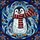 Tiffany Glass Penguin Scarf Snowflakes Icy Winds Winter Home Decor Gift for Penguin Lover Stained Glass Suncatcher - 5