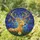 Golden Stag Christmas Ornaments Celestial Stars - Holiday Decor Gift for Stag Lovers Stained Glass Suncatcher - 1