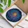 Majestic Celestial Vortex Mountain Range Night Sky - Home Decor Gift for Nature Lover Stained Glass Suncatcher - 3