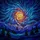 Majestic Celestial Vortex Mountain Range Night Sky - Home Decor Gift for Nature Lover Stained Glass Suncatcher - 5