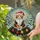 Calico Cat Santa Hat Christmas Pine Tree Ornaments - Holiday Home Decor Cat Lover Gift Stained Glass Suncatcher - 2