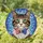 Tabby Cat American Flag Bow Tie - Patriotic Home Decor for Cat Lover Stained Glass Suncatcher - 1
