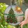 Tiffany Style Stained Glass Christmas Tree Winter Snow Landscape Holiday Ornament Stained Glass Suncatcher - 2