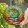 Chibi Green Dragon Sleeping on Books - Tiffany Glass Mosaic Fantasy Gift for Readers Stained Glass Suncatcher - 2