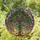 Ornate Mardi Gras Tree Stained Glass Art - Tiffany Inspired Jewel Tone Festival Decor Stained Glass Suncatcher - 1