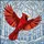 Cardinal Bird Flying Winter Forest Scene Stained Glass Mosaic with Frosted Branches Snowflakes Stained Glass Suncatcher - 5