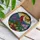 Red Cardinal Bird Monarch Butterfly Stained Glass Flowers Tiffany Style Sunset Hills Stained Glass Suncatcher - 3