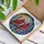 Vibrant Red Cardinals Lavender Flowers Radiant Sun Mosaic Tiffany Glass Translucent Display Stained Glass Suncatcher - 3