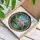 Flamingo Heart Tropical Stained Glass Tiffany Style with Lush Foliage and Mosaic Border Stained Glass Suncatcher - 3