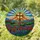 Brown Cross Radiant Sun Tiffany Style Stained Glass Mountain Poppies Flowers Stained Glass Suncatcher - 1