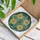 Tiffany Stained Glass Four Daisies & Green Leaves - Iridescent Mosaic Style Stained Glass Suncatcher - 3