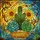 Potted Cactus Succulent Sunflower Tiffany Style Stained Glass Art - Desert Flora Home Decor Stained Glass Suncatcher - 5