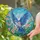 Majestic Bluebird Tiffany Style Stained Glass Peach Pink Floral Art Translucent Jewel Tones Stained Glass Suncatcher - 2